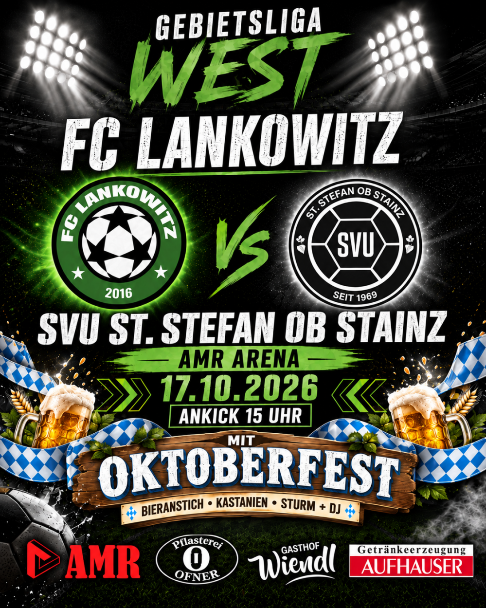 Fußball. Derby. Spitzenspiel. Oktoberfest. – Alles an einem Samstag!